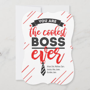 The coolest Boss ever Thank You Card