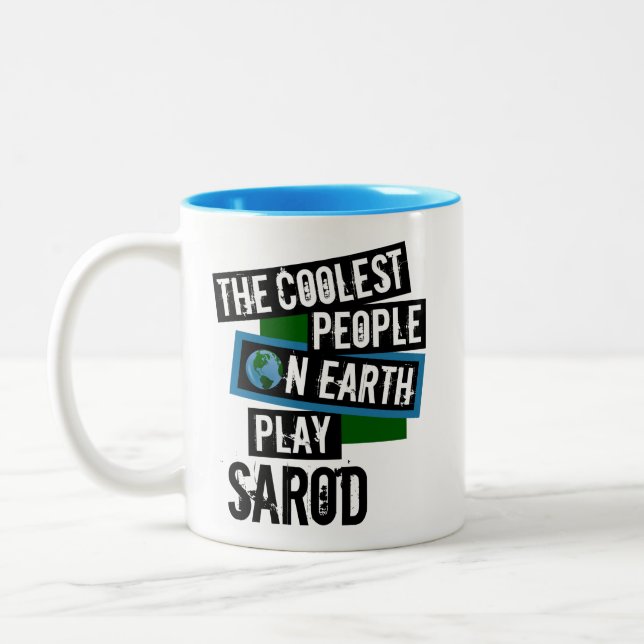 The Coolest People on Earth Play Sarod Two-Tone Coffee Mug (Left)
