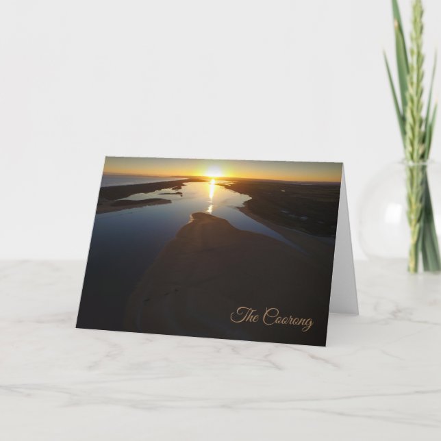 The Coorong On Sunset Card (Front)