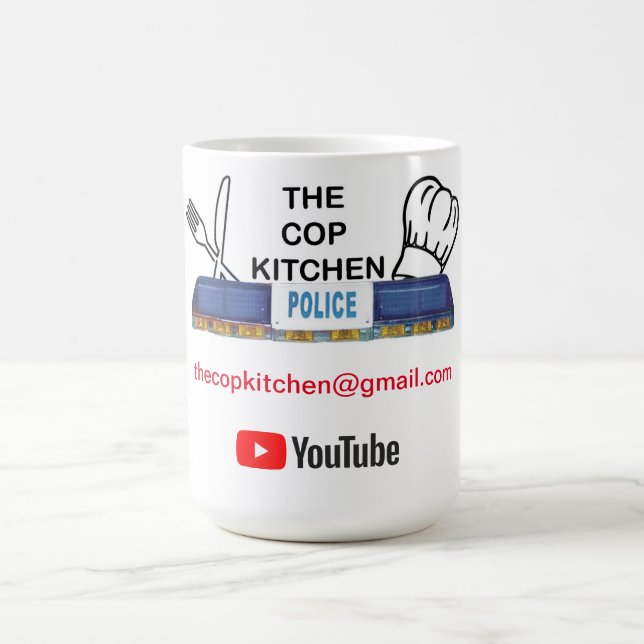 The Cop Kitchen as seen on YouTube (11oz) Coffee Mug (Center)