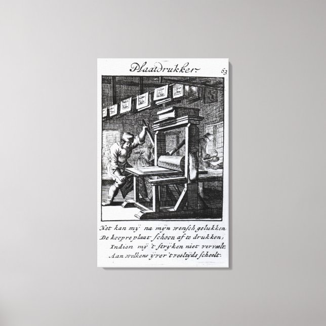 The Copper-plate Engraver, from 'Iets voor Canvas Print (Front)