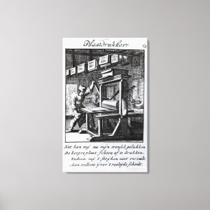 The Copper-plate Engraver, from 'Iets voor Canvas Print