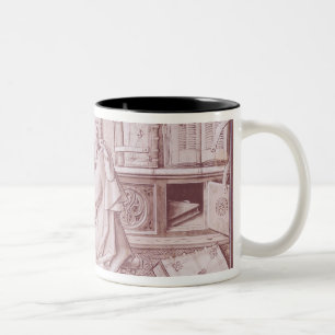 The copyist Jean Mielot Two-Tone Coffee Mug