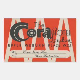The Cora Hotel (London) Rectangular Sticker