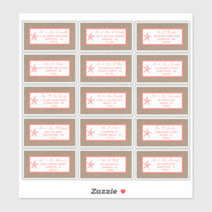 The Coral Starfish Burlap Beach Wedding Collection