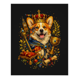 The Corgi King Poster