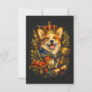 The Corgi King Thank You Card