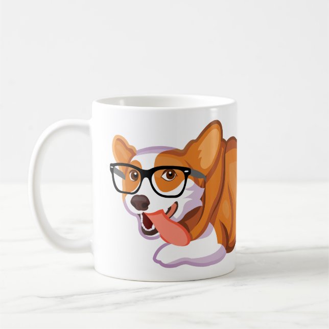 The Corgi Sploot Coffee Mug (Left)