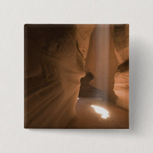 The Corkscrew in Upper Antelope Canyon, Navajo 2 15 Cm Square Badge