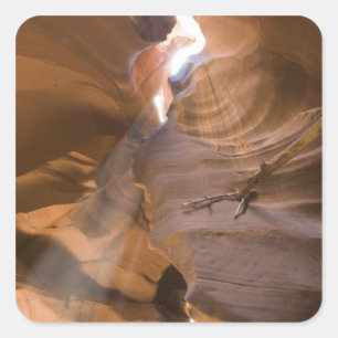 The Corkscrew in Upper Antelope Canyon, Navajo Square Sticker