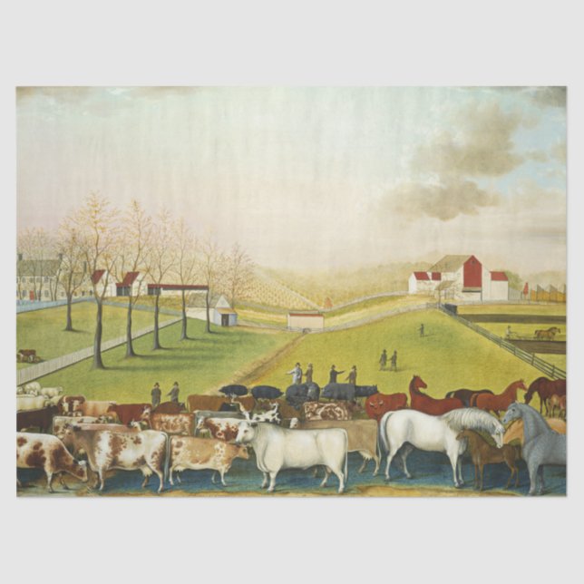 The Cornell Farm (Pennsylvania Landscape) Tissue Paper (Front)
