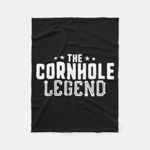 The Cornhole Legend Bean Bag Toss Tournament BBQ Fleece Blanket