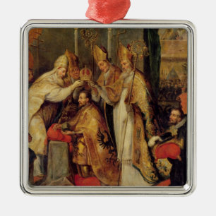The Coronation of Charles V  Holy Roman Emperor Metal Tree Decoration