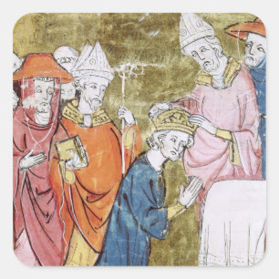 The Coronation of Emperor Charlemagne Square Sticker