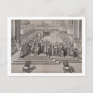 The Coronation of King James II (1633-1701) and hi Postcard