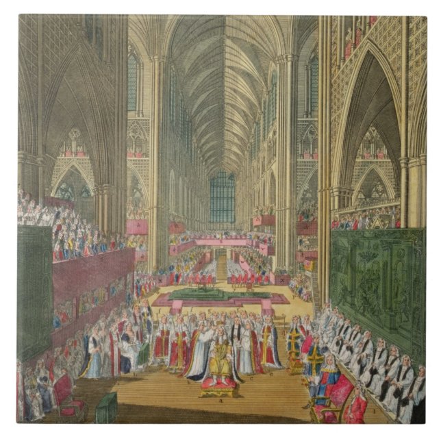 The Coronation of King James II (1633-1701) from a Tile (Front)