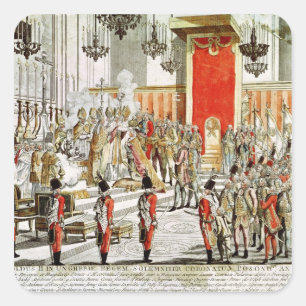 The Coronation of Leopold II at Bratislava Square Sticker