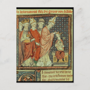 The coronation of Louis I 'the Pious' Postcard