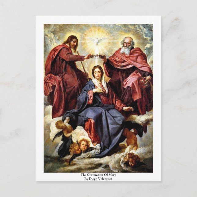 The Coronation Of Mary By Diego Velázquez Postcard (Front)