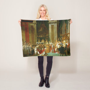 The Coronation of Napoleon, Jacques-Louis David Fleece Blanket