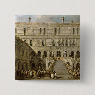 The Coronation of the Doge of Venice 15 Cm Square Badge