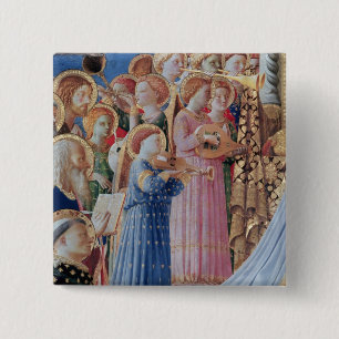 The Coronation of the virgin 15 Cm Square Badge