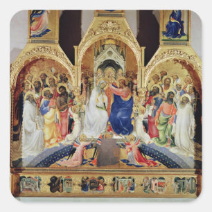 The Coronation of the Virgin Square Sticker