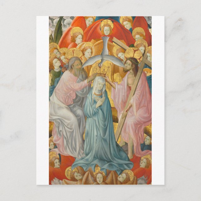 The Coronation of the Virgin with the Trinity, Oil Postcard (Front)