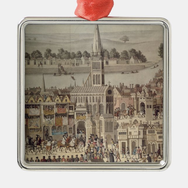 The Coronation Procession of King Edward VI Metal Tree Decoration (Front)