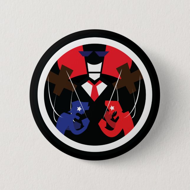 The Corporate Puppeteer 6 Cm Round Badge (Front)