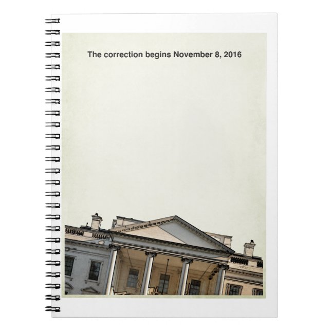 The Correction Begins  11-8-2016 Notebook (Front)