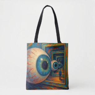 “The Corridor of Seeing” - A Surreal Portrait Tote Bag
