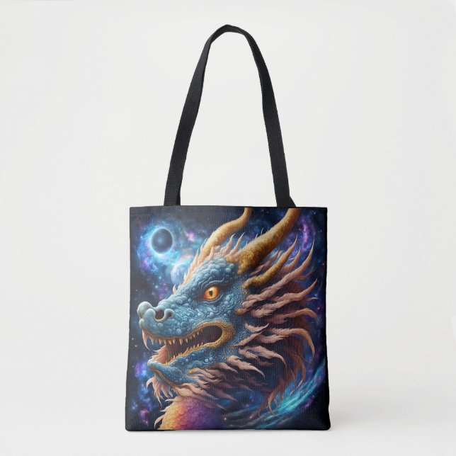 The Cosmic Dragon Tote Bag (Front)