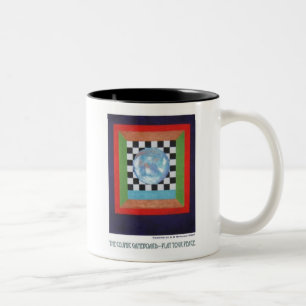 The Cosmic Gameboard--Play Your Peace Two-Tone Coffee Mug