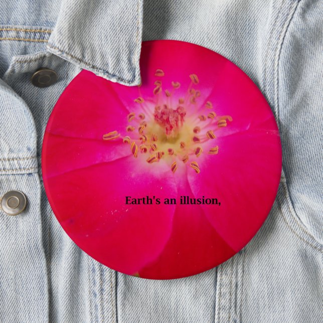 The Cosmic Rose: Nature's Deception Design 6 Cm Round Badge (In Situ)