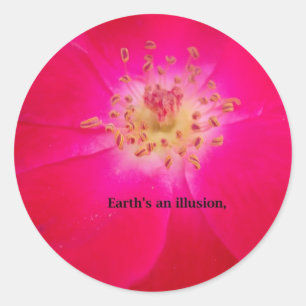 The Cosmic Rose: Nature's Deception Design Classic Round Sticker