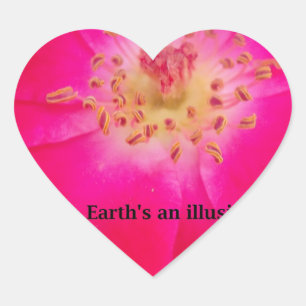 The Cosmic Rose: Nature's Deception Design Heart Sticker