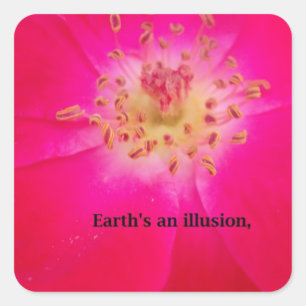 The Cosmic Rose: Nature's Deception Design Square Sticker