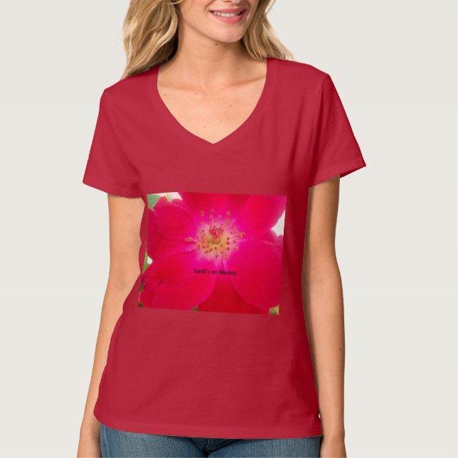 The Cosmic Rose: Nature's Deception Design T-Shirt (Front)