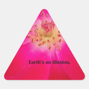 The Cosmic Rose: Nature's Deception Design Triangle Sticker