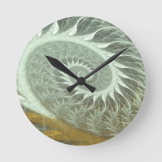 The Cosmic Spiral - Sacred Geometry Golden Spiral Round Clock