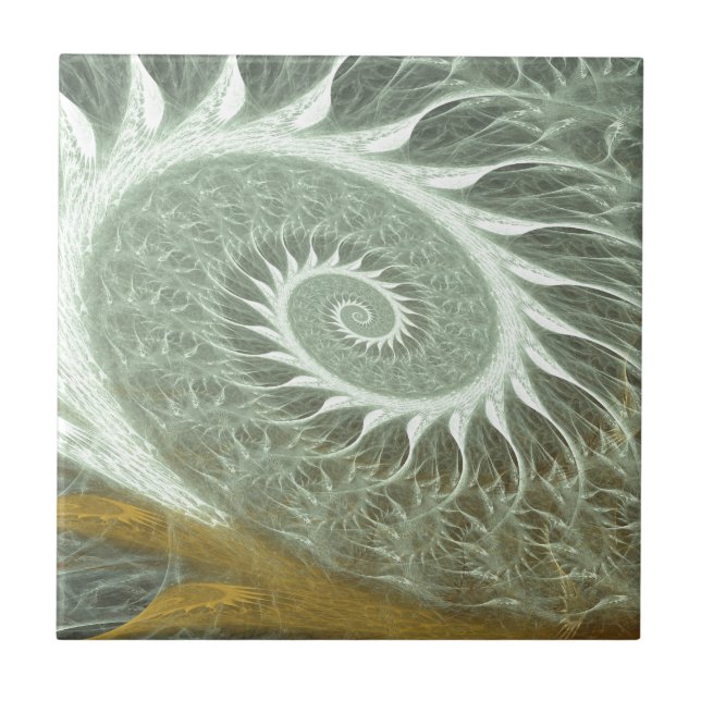 The Cosmic Spiral - Sacred Geometry Golden Spiral Tile (Front)