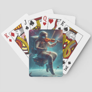The Cosmic Violinist Playing Cards