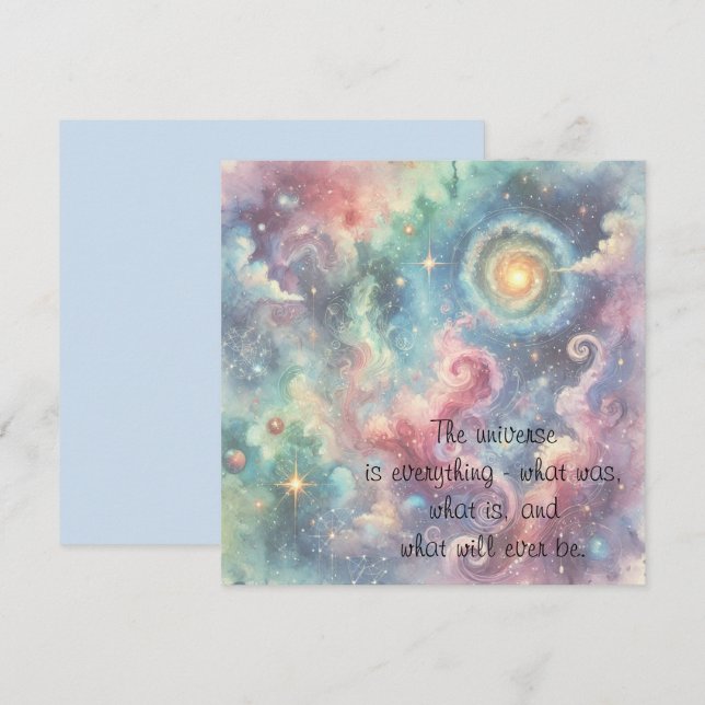 The Cosmos & Quote	 Card (Front/Back)