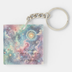 The Cosmos & Quote	 Key Ring