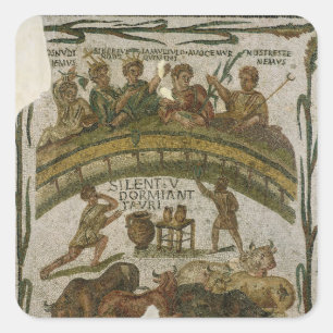 The Costume Banquet, from El-Jem c.200-220 Square Sticker