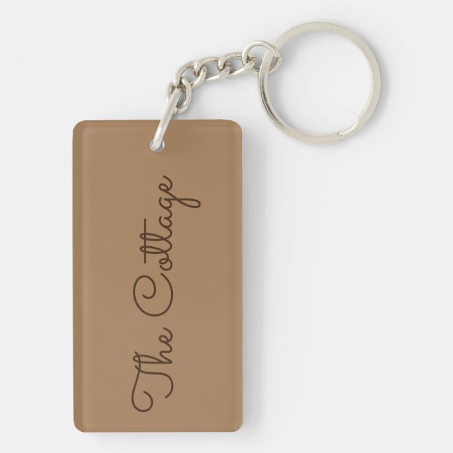 The Cottage Vacation Rental Acrylic Keychain (Back)
