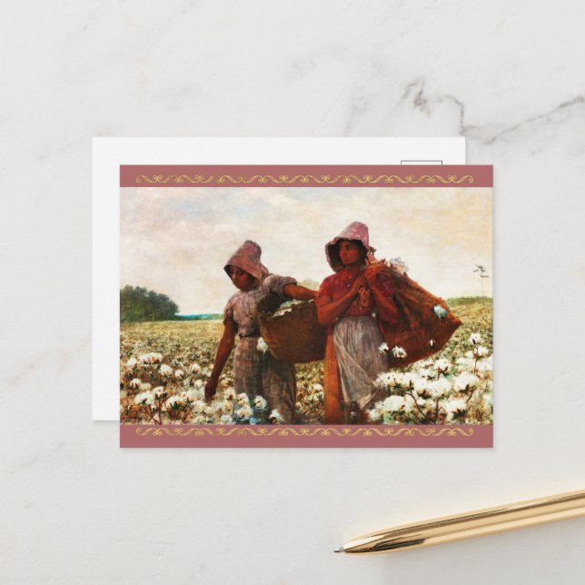 The Cotton Pickers by Winslow Homer  Postcard (Front/Back In Situ)