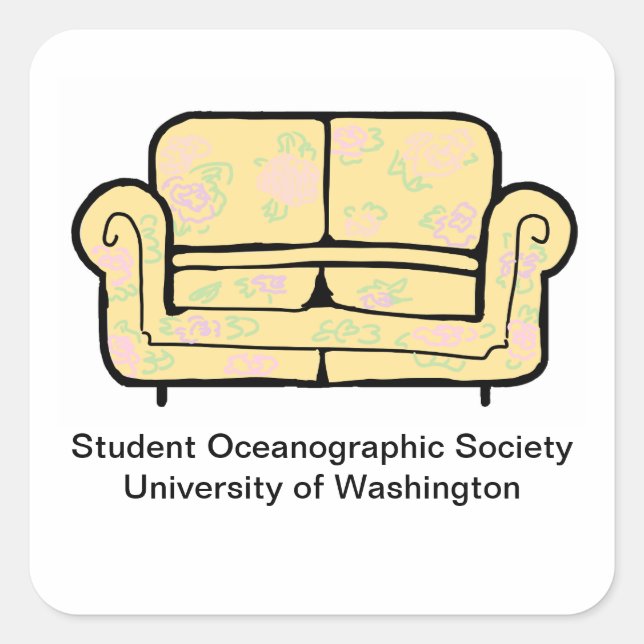 The Couch Square Sticker (Front)