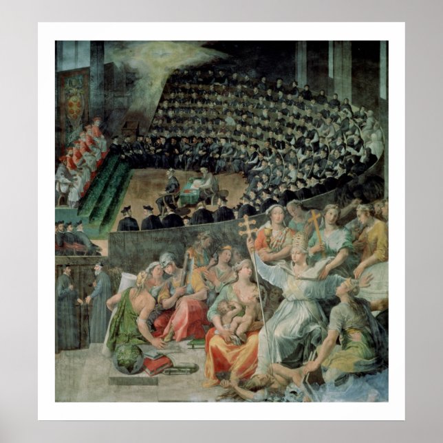 The Council of Trent, 1588-89 (fresco) Poster (Front)